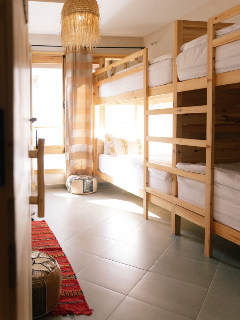 Shared dorm room at The Lodge Residency in Tamraght